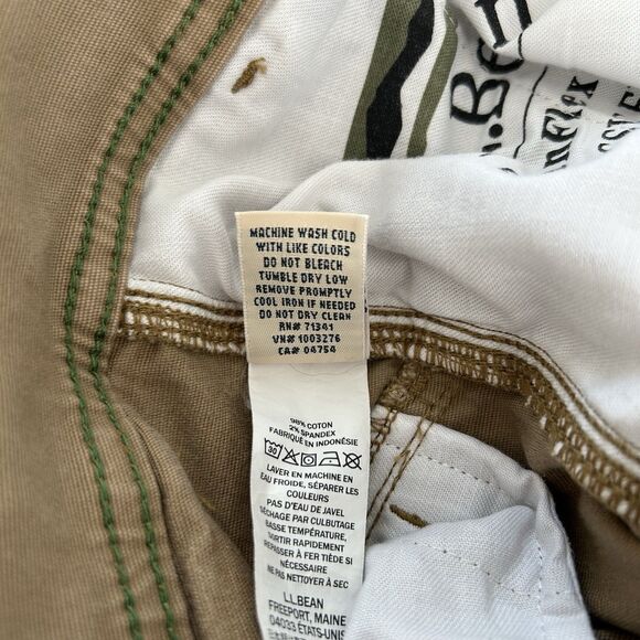 LL Bean Cargo Pants Mens 35x29 BeanFlex Classic Fit Brown Pockets Outdoor - Picture 12 of 13